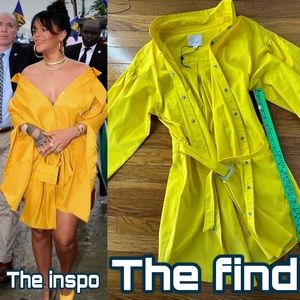 Cinq a Sept milky belted dress in yellow size 4 never worn in mint condition